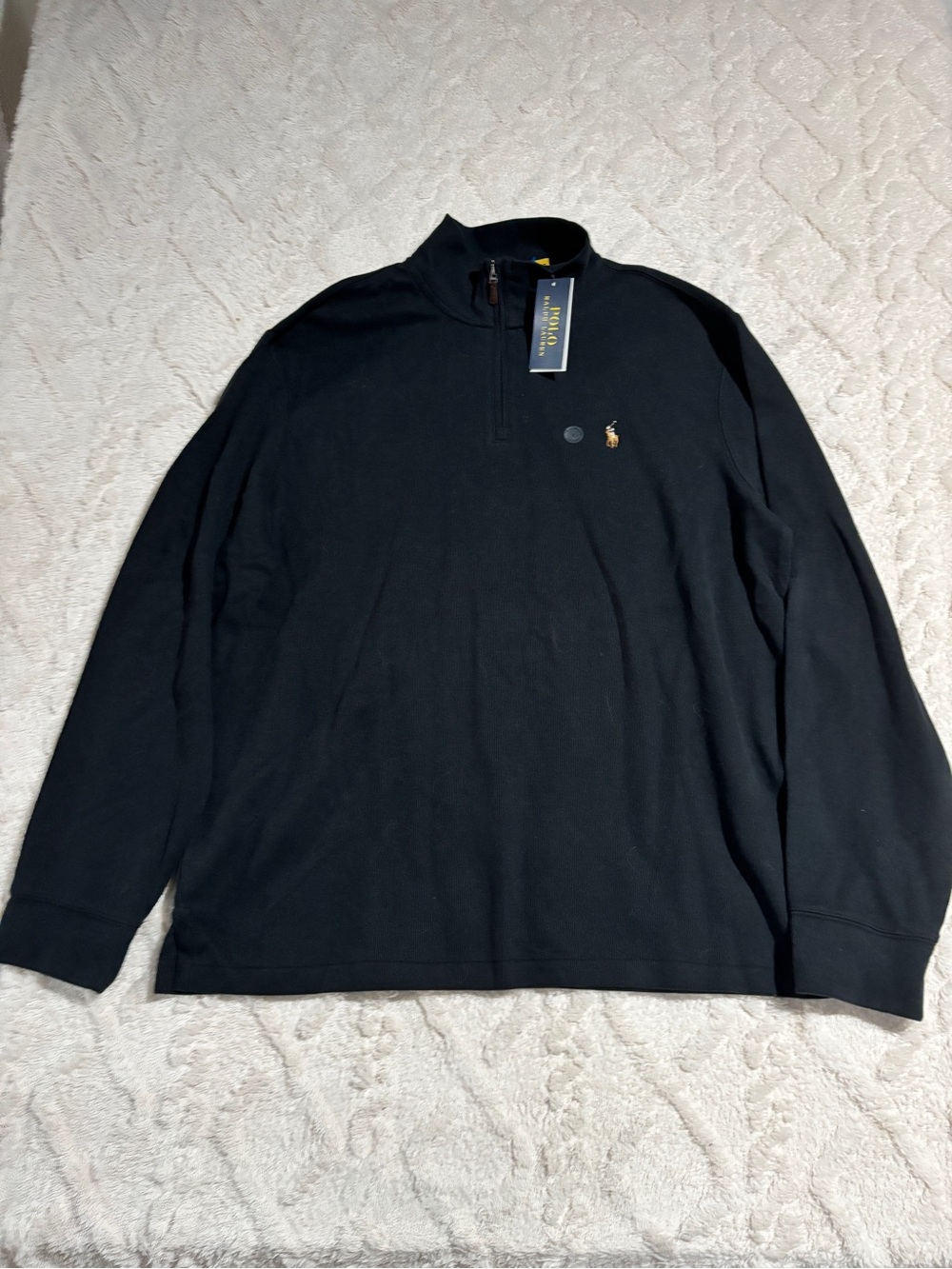 NWT black polo Ralph Lauren quarter zip X-Large